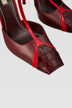 Load image into Gallery viewer, Red Python Heeled Sandals